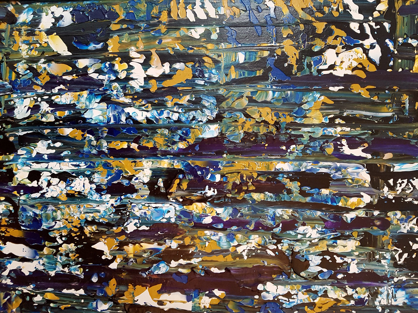 Lake Forest View and Original Abstract Framed Painting