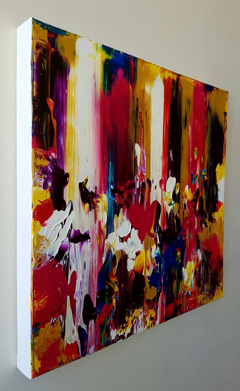 Melting Wax Original Acrylic Canvas Painting