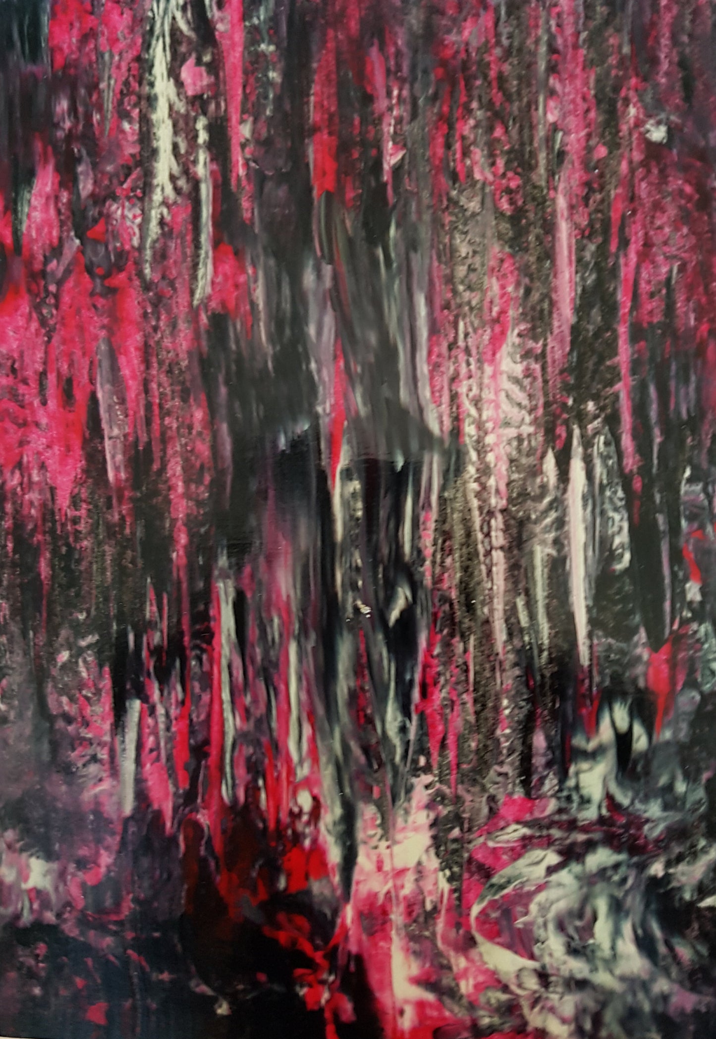 Redwood Forest in Abstract Original Acrylic Painting