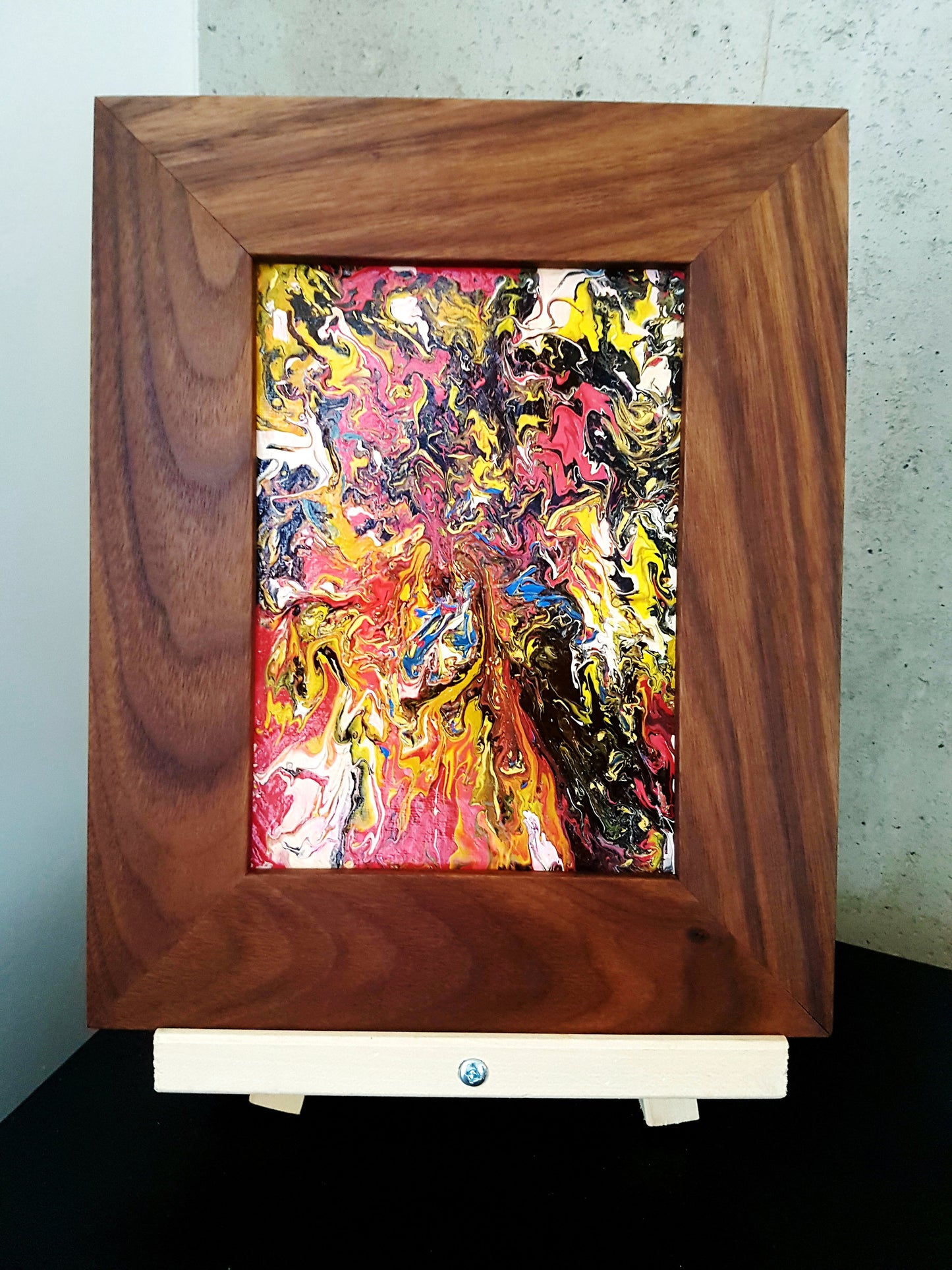 Flash Acrylic Painting in Handmade Wood Frame