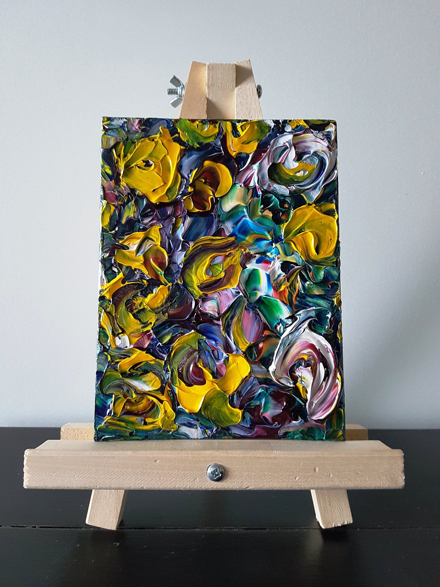 Field of Abstract Wildflowers Original Acrylic Painting