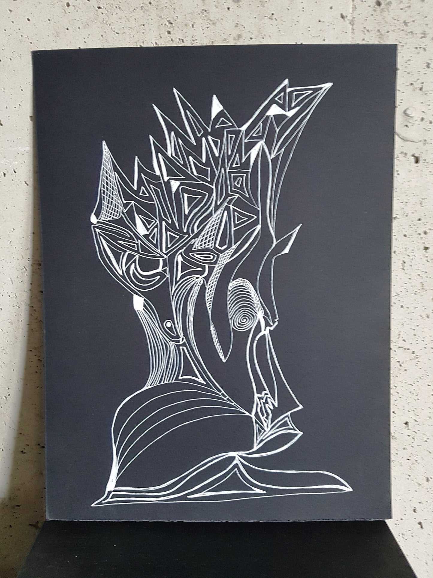 The Look Abstract Black and White Sketch