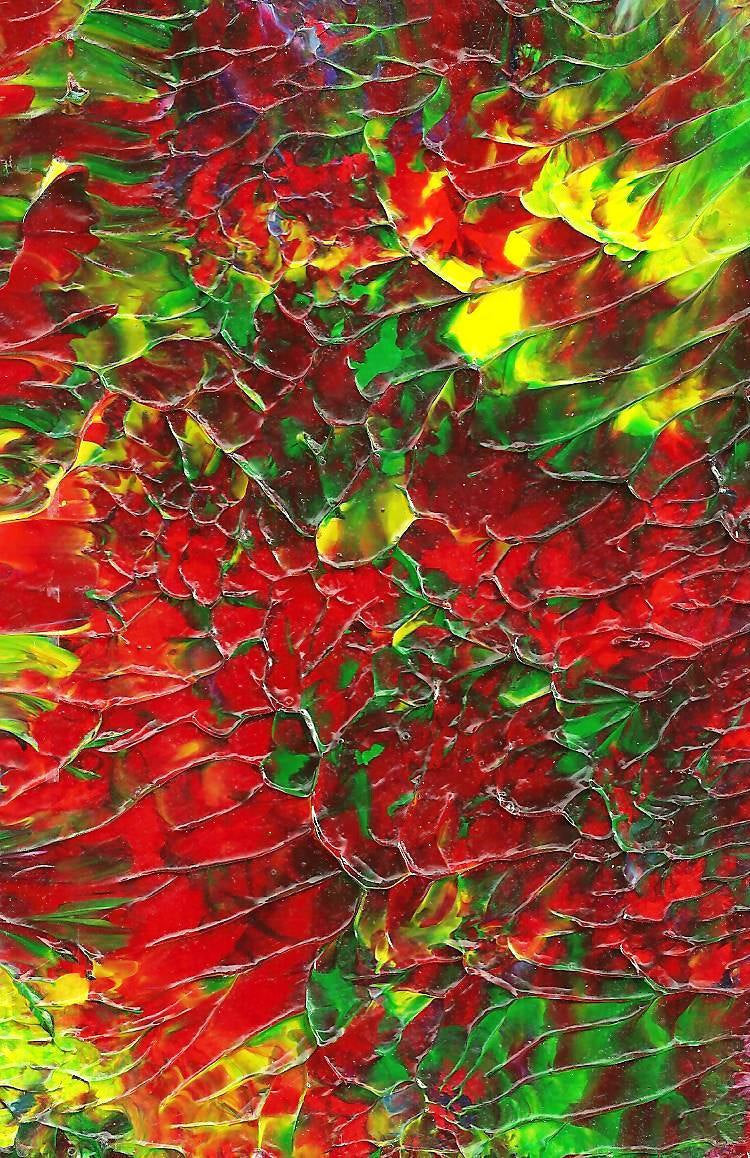 Light Shining Through - Original Acrylic Abstract Tree Painting in White Mat