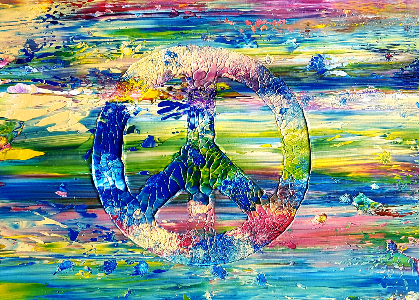 Peace Sign Abstract Original Painting