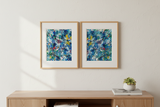 2 Painting Set in Frames – Gallery Setting
