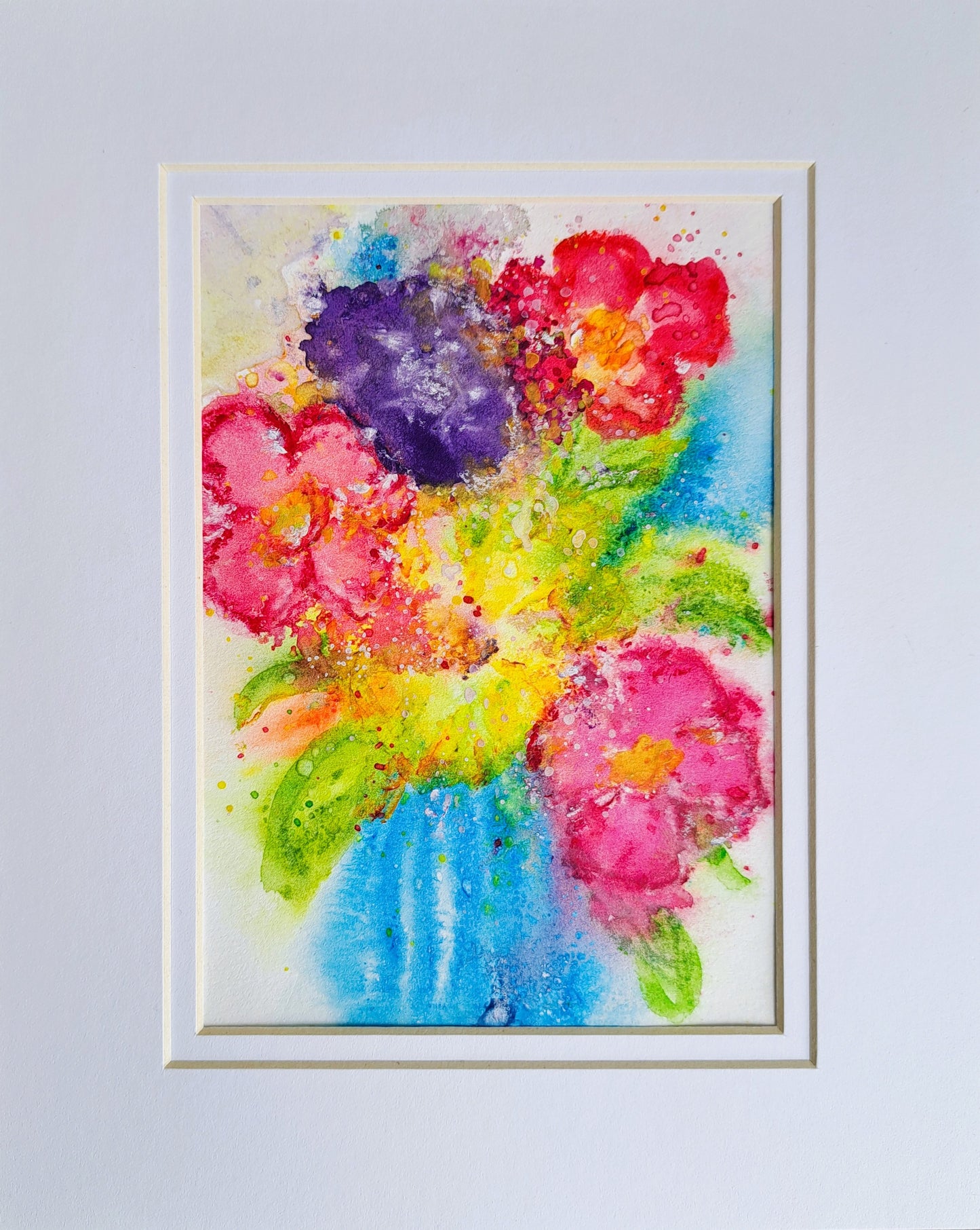 Sitting on the Windowsill Original Watercolor Painting