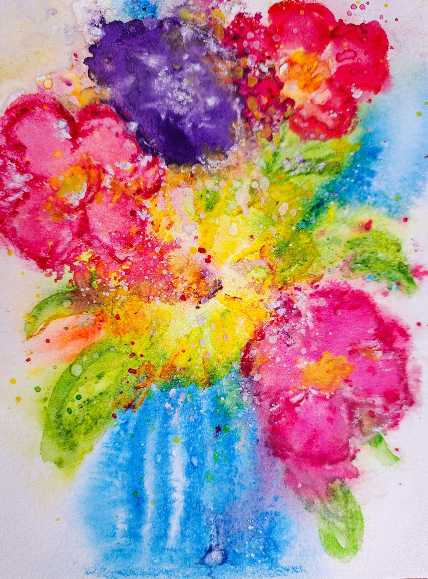 Sitting on the Windowsill Original Watercolor Painting