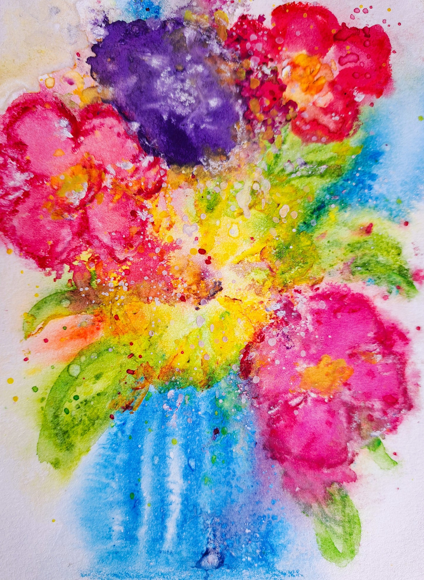 Sitting on the Windowsill Original Watercolor Painting