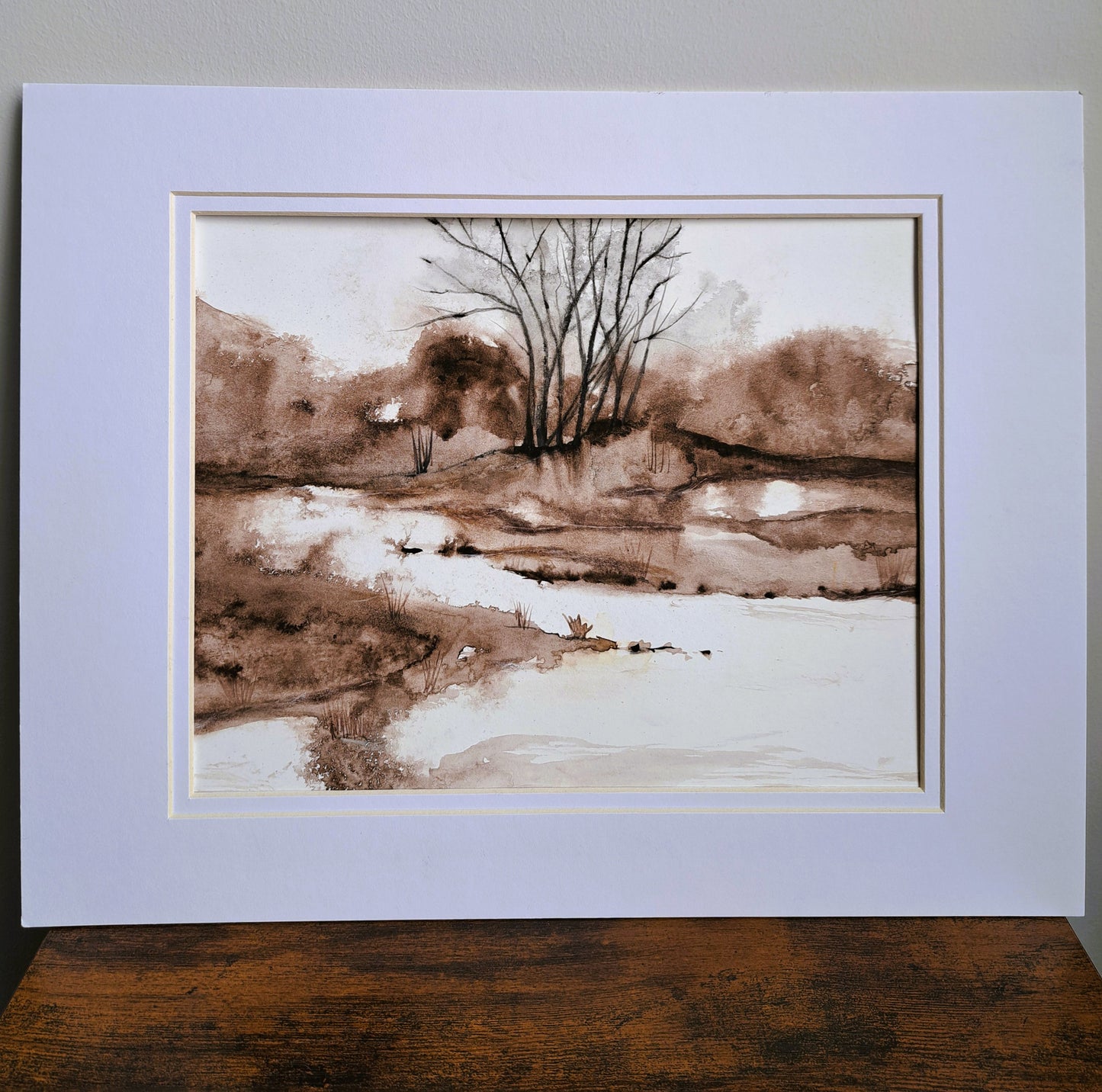 Mocha Lake Coffee Watercolor