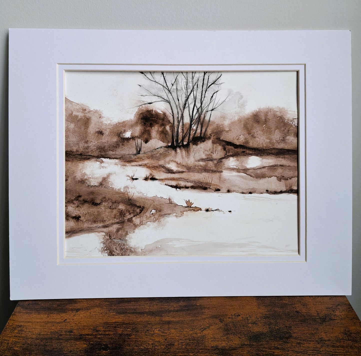 Mocha Lake Coffee Watercolor