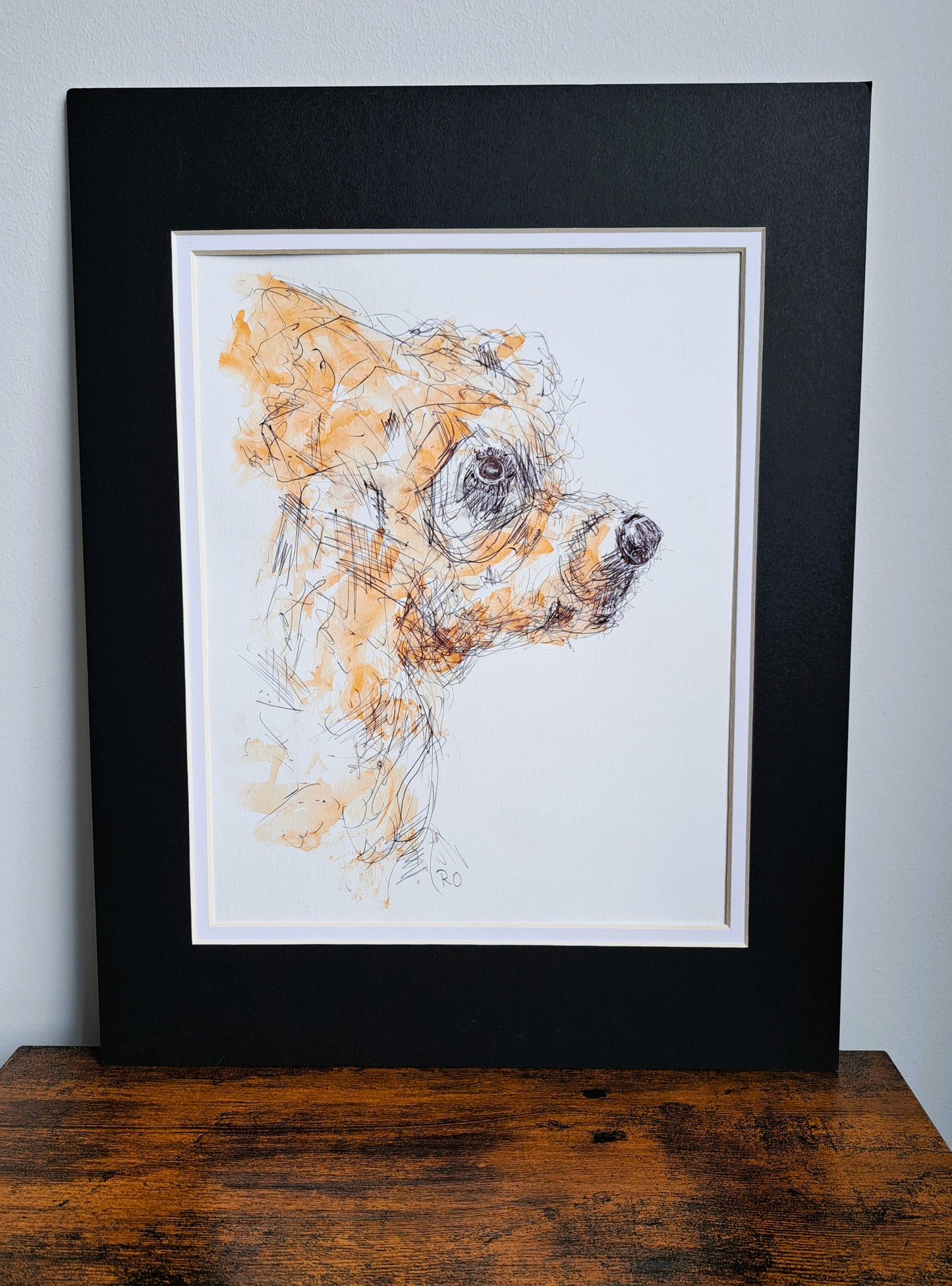 Scribble Pup Coffee Watercolor