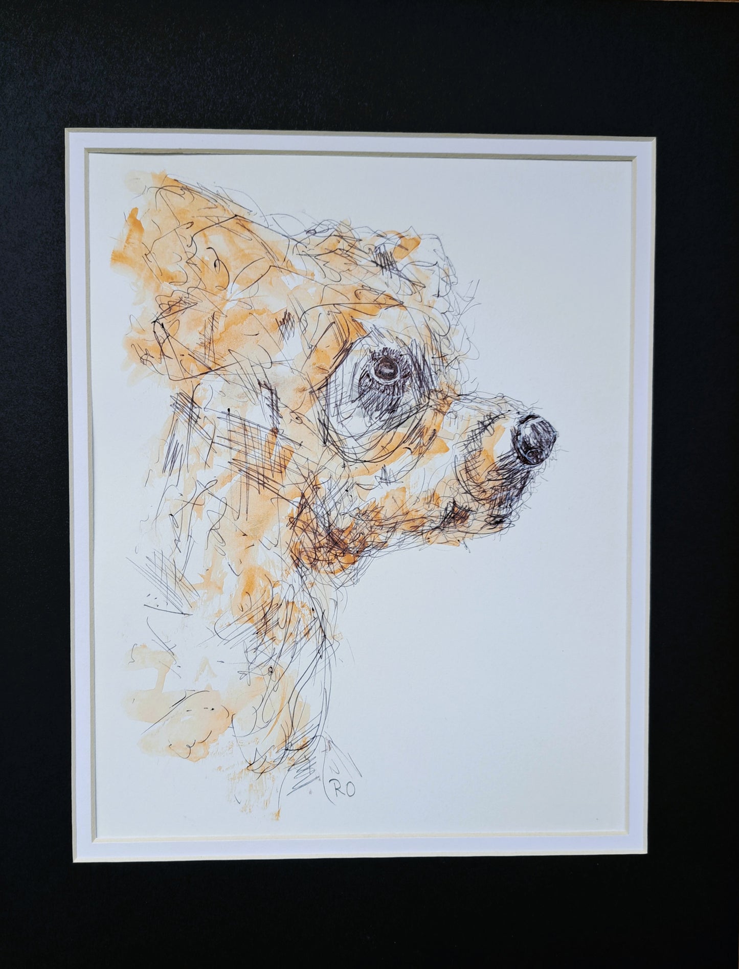 Scribble Pup Coffee Watercolor