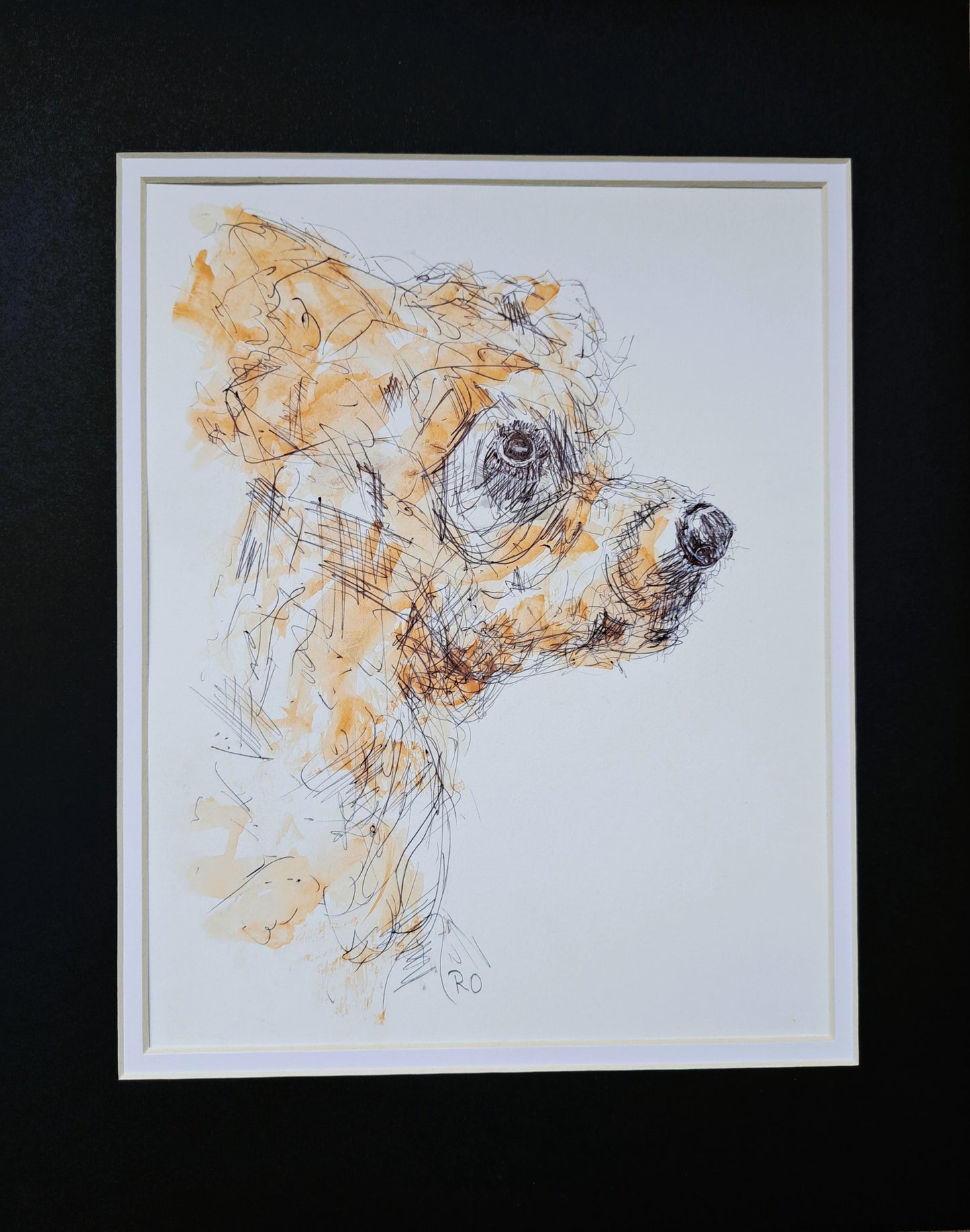 Scribble Pup Coffee Watercolor