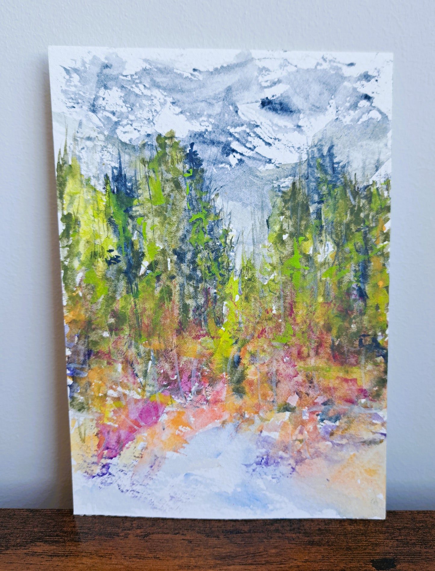Hiking Through Abstract Watercolor