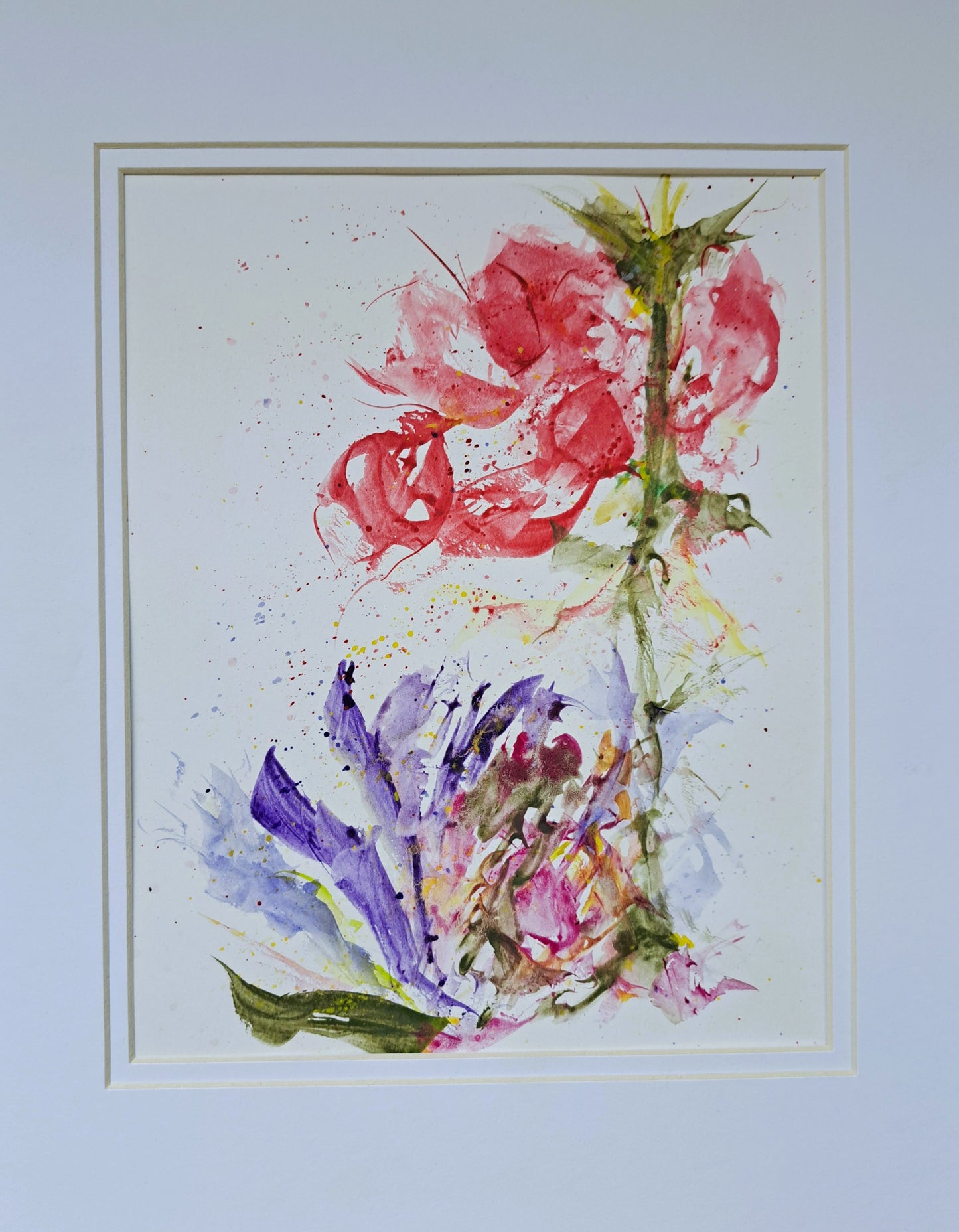 Sacred WildFlowers Watercolor Painting