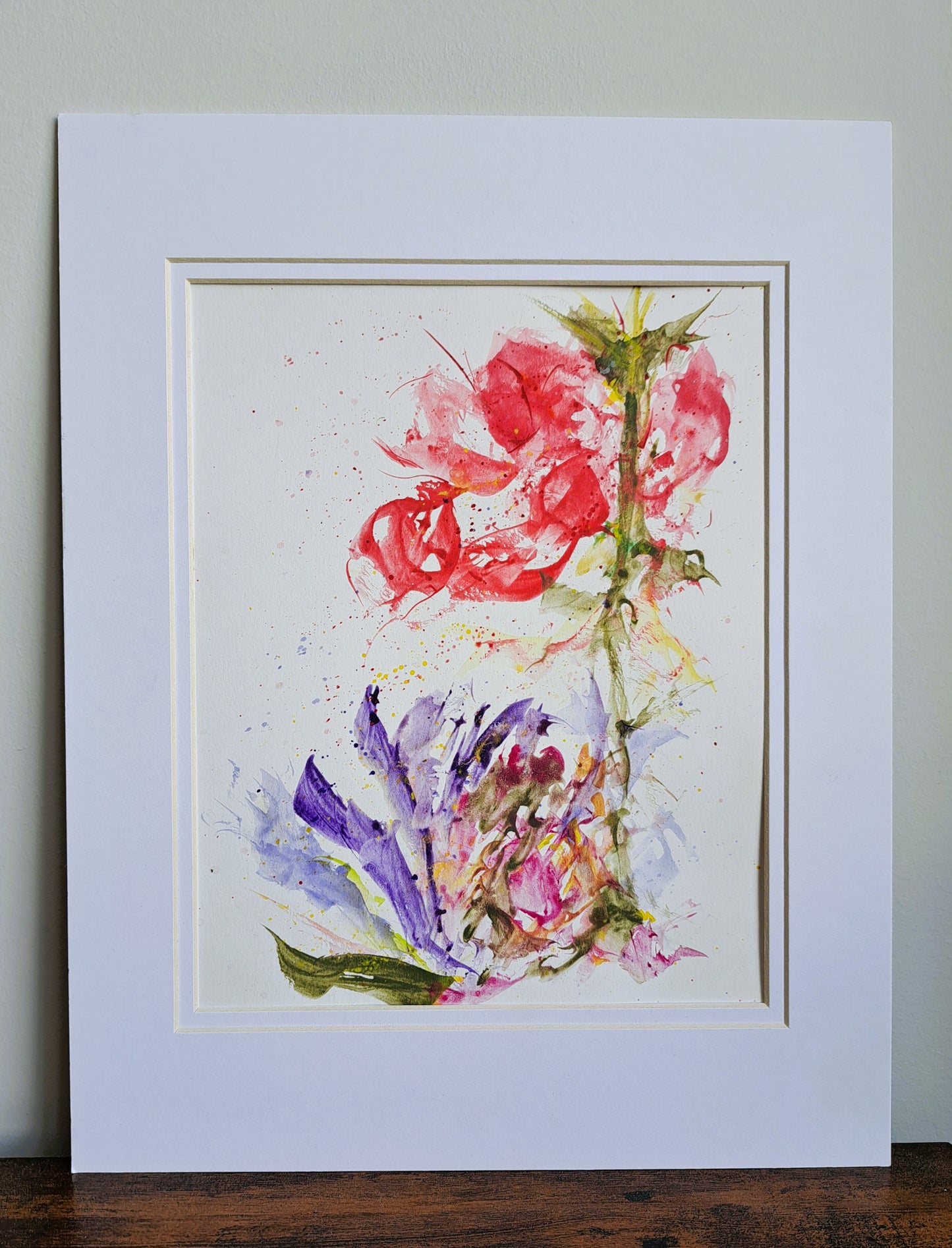 Sacred WildFlowers Watercolor Painting