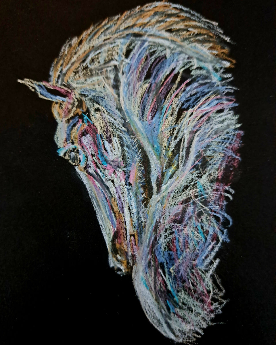 Metallic Pencil Horse Drawing