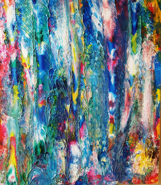 Peacock Feather Original Gallery Wood Panel.