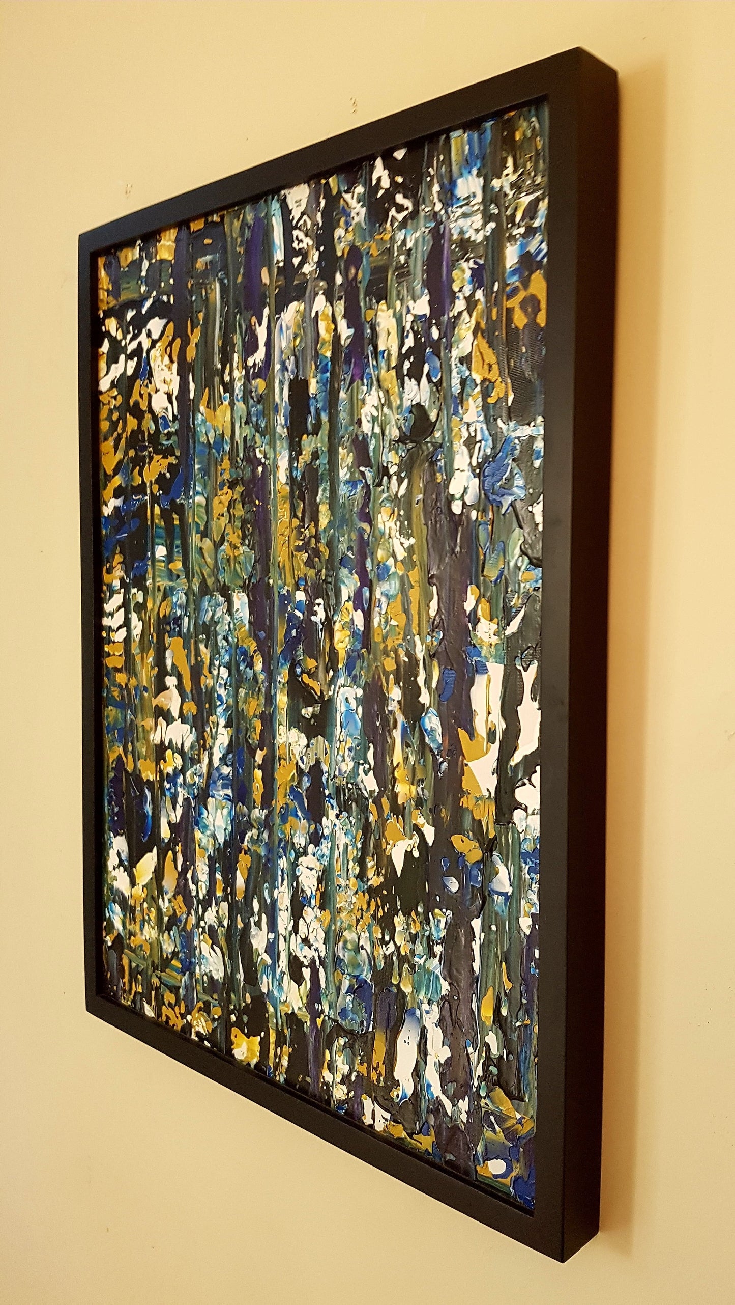 Lake Forest View and Original Abstract Framed Painting