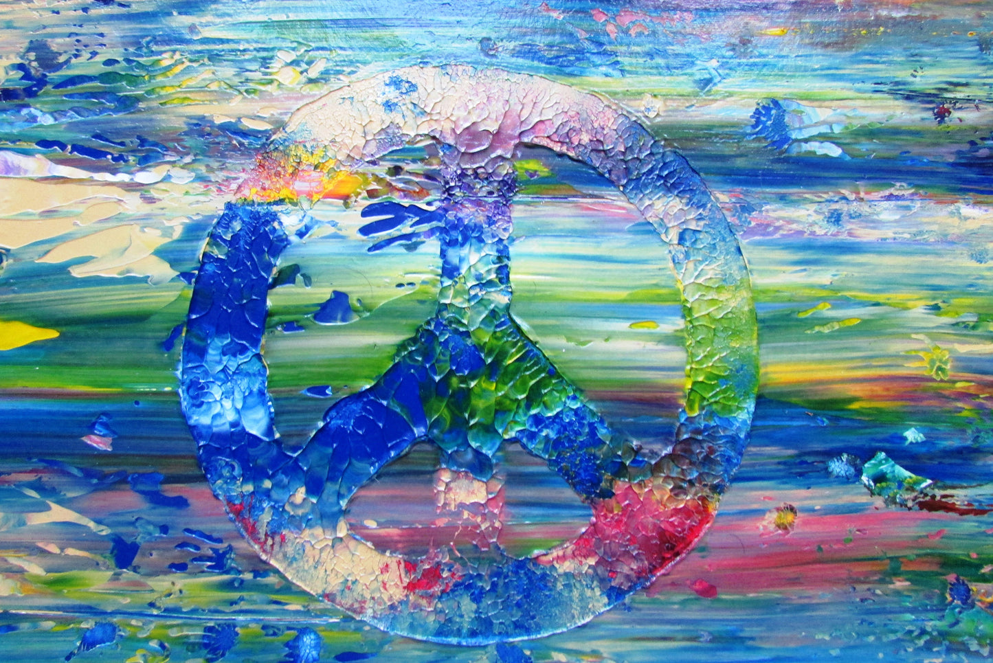 Peace Sign Abstract Original Painting