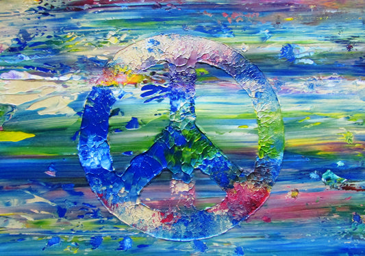 Peace Sign Abstract Original Painting