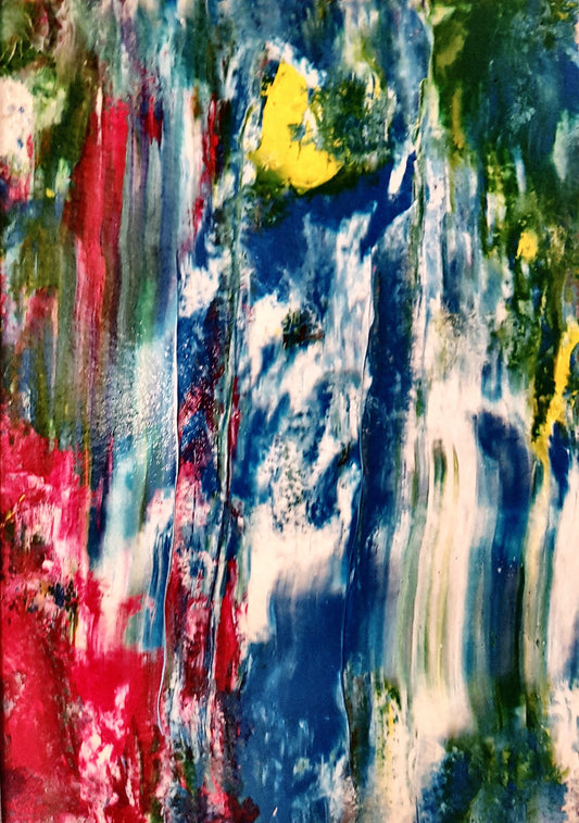 Sun Over the Falls Abstract Original Painting