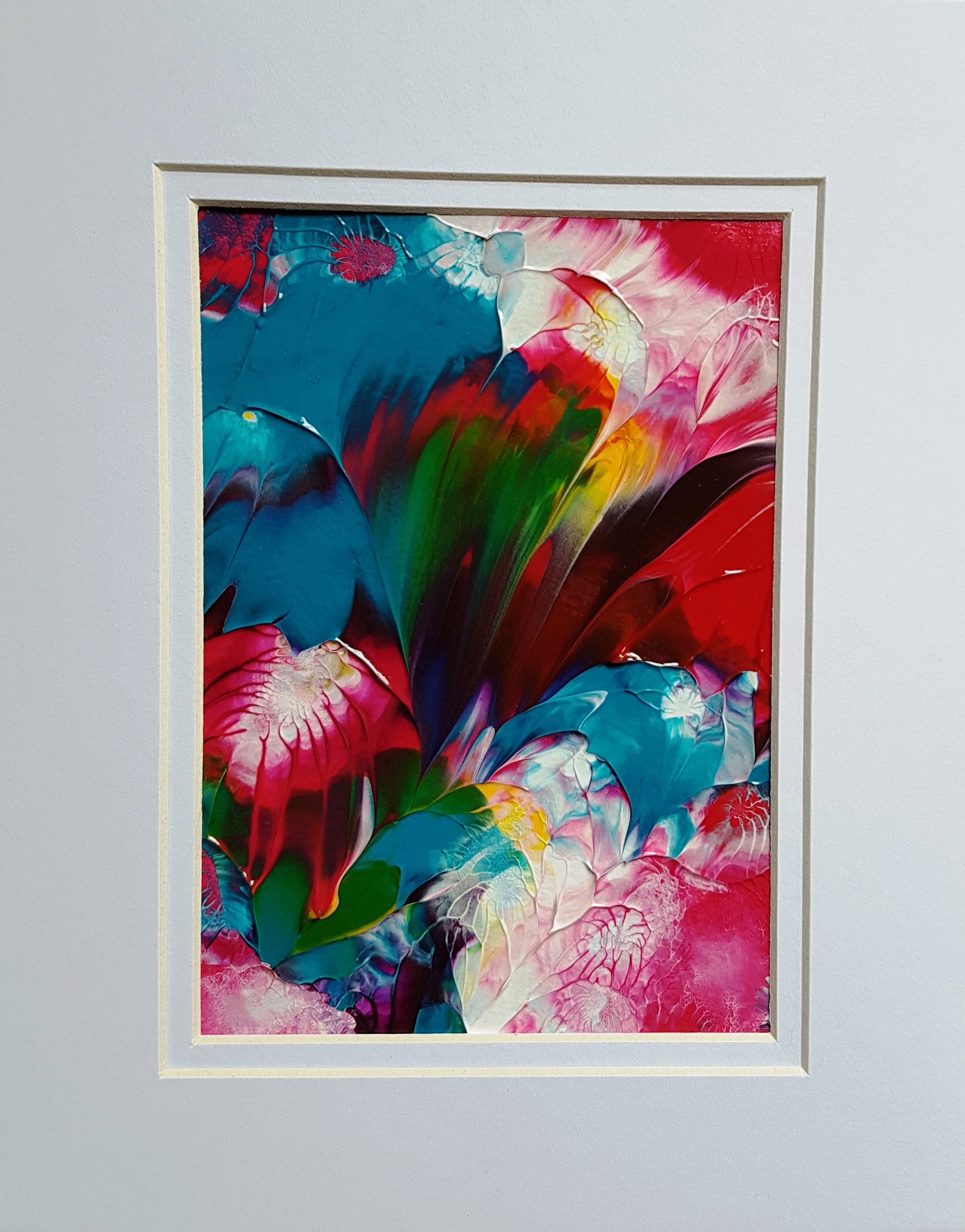 Floral Celebration Acrylic Abstract Painting.