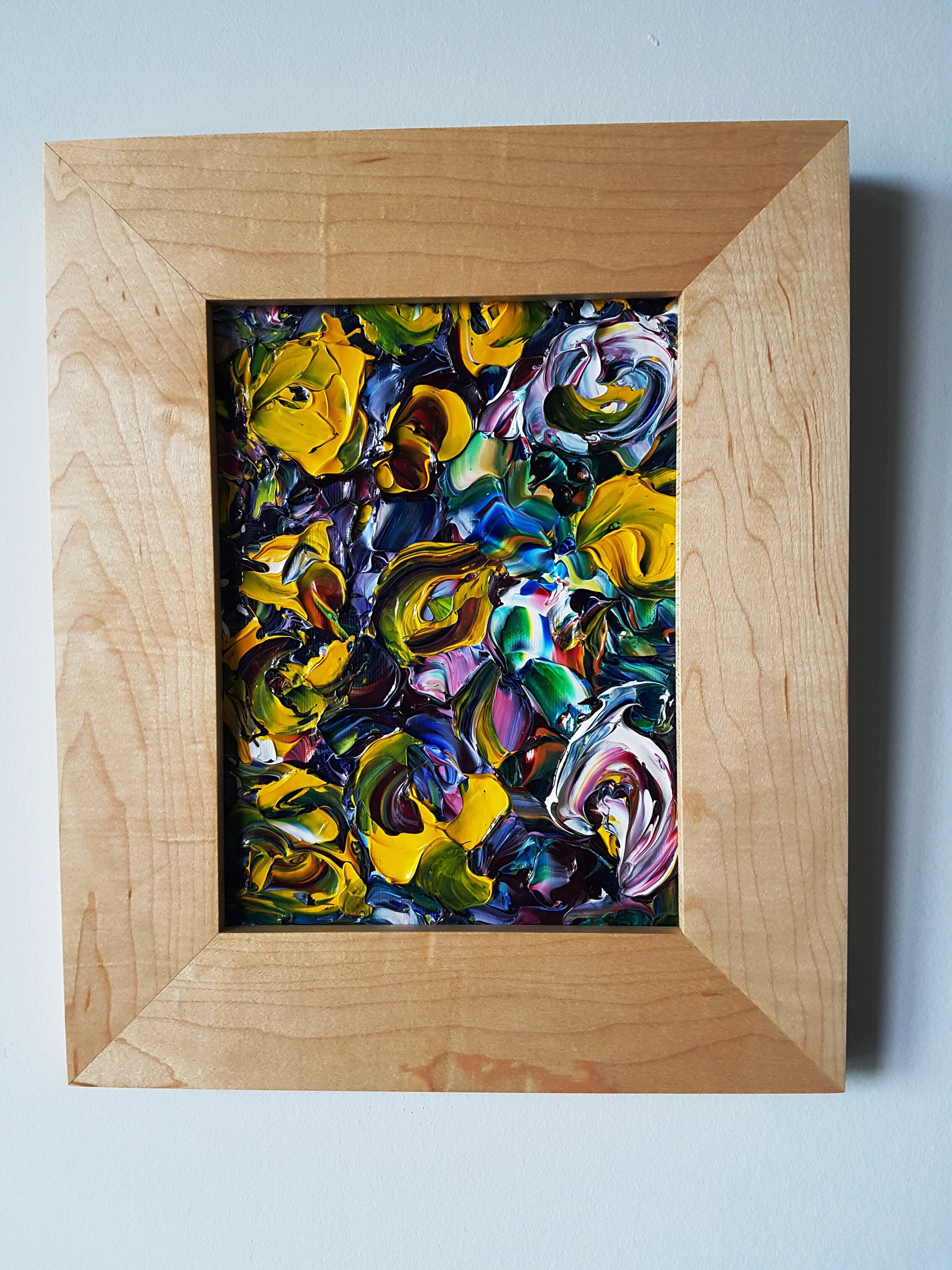 Field of Abstract Wildflowers Original Acrylic Painting