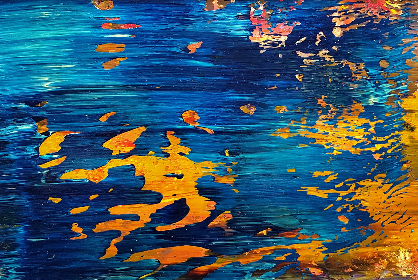 Ocean Reflections Abstract Acrylic Painting