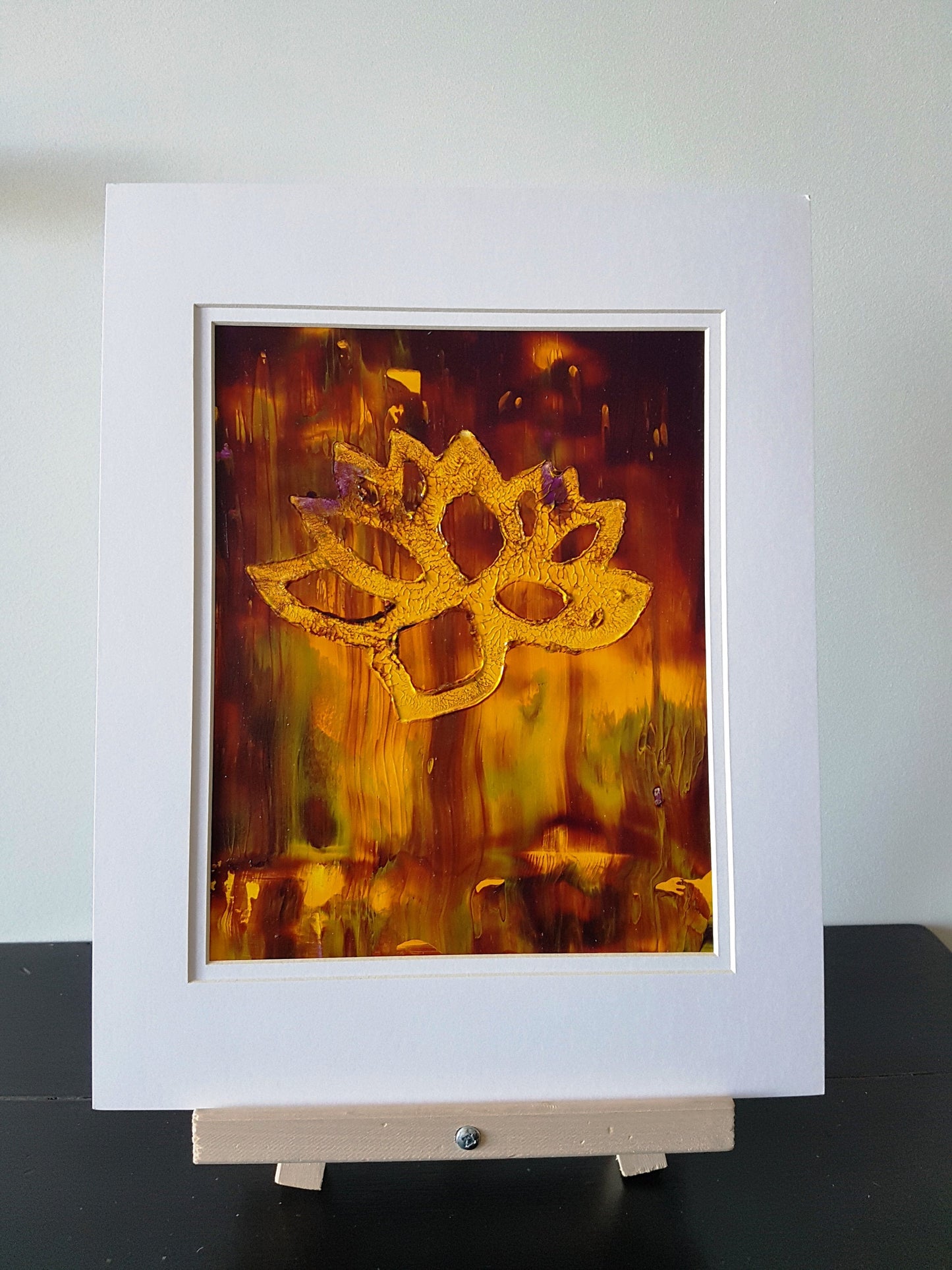 Lotus Flower Abstract Acrylic Painting