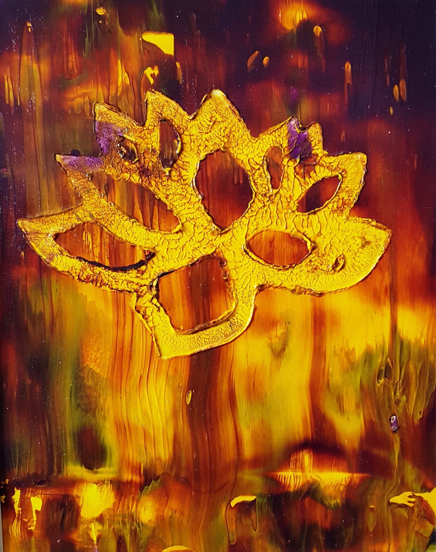 Lotus Flower Abstract Acrylic Painting