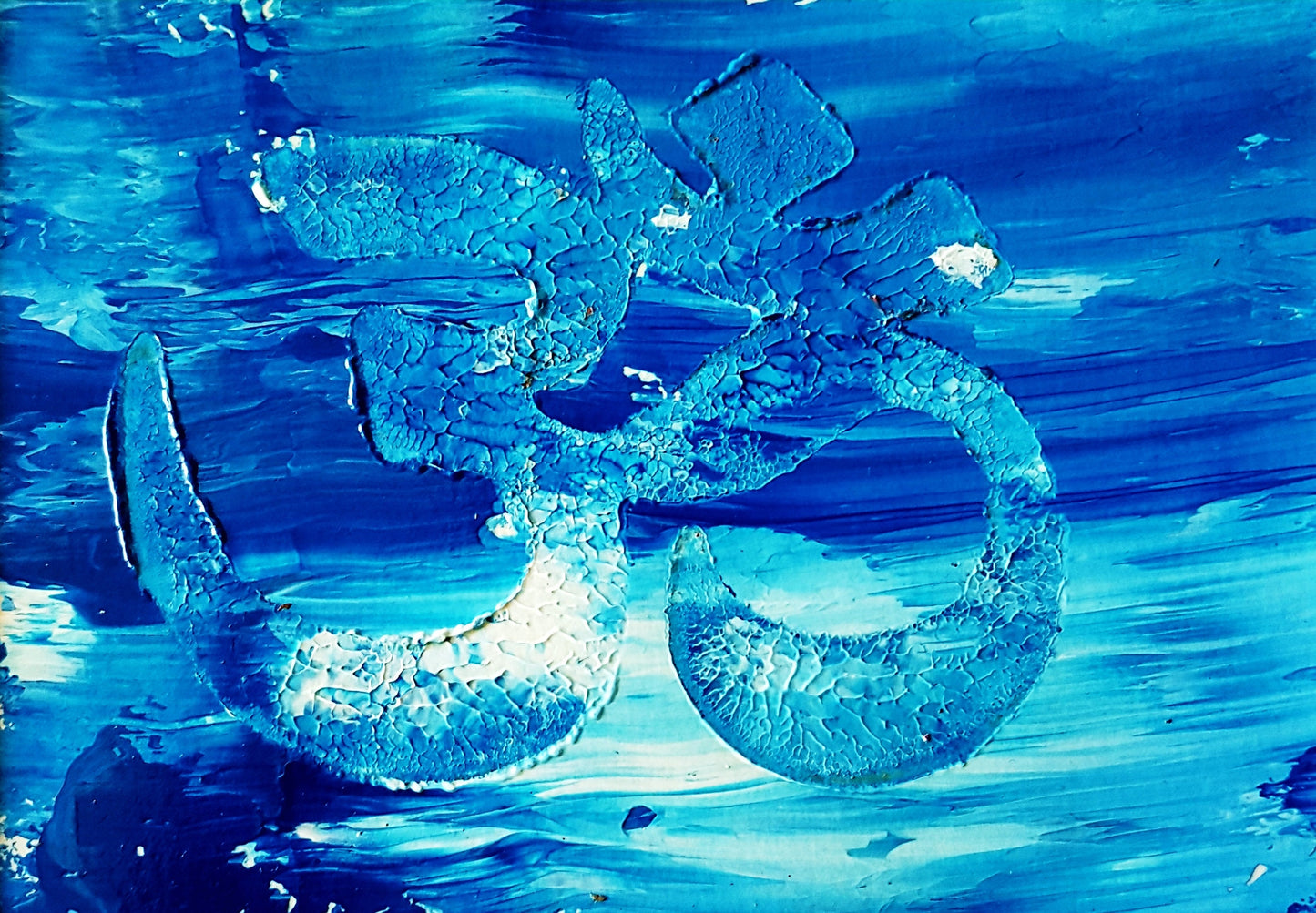 Blue Sky OM Abstract Acrylic Painting