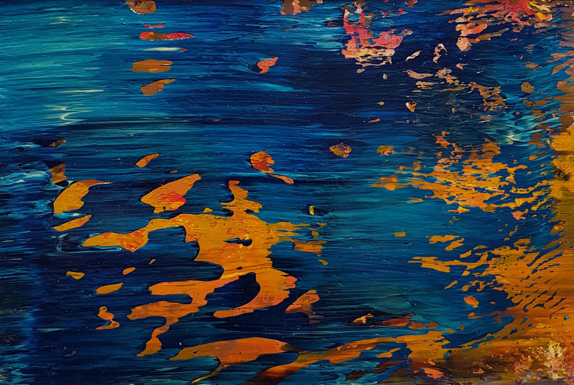 Ocean Reflections Abstract Acrylic Painting