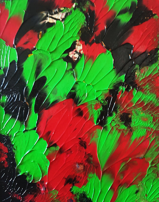 Green Garden Acrylic Abstract Original Painting