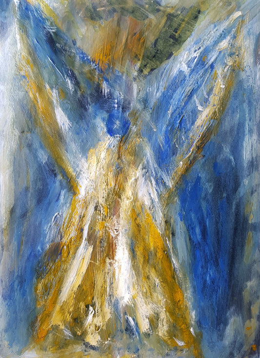 Archangel Ariel Abstract Watercolor Painting