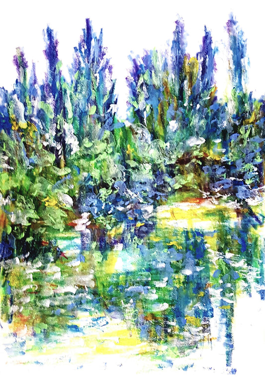 Nature's Reflection Watercolor Painting
