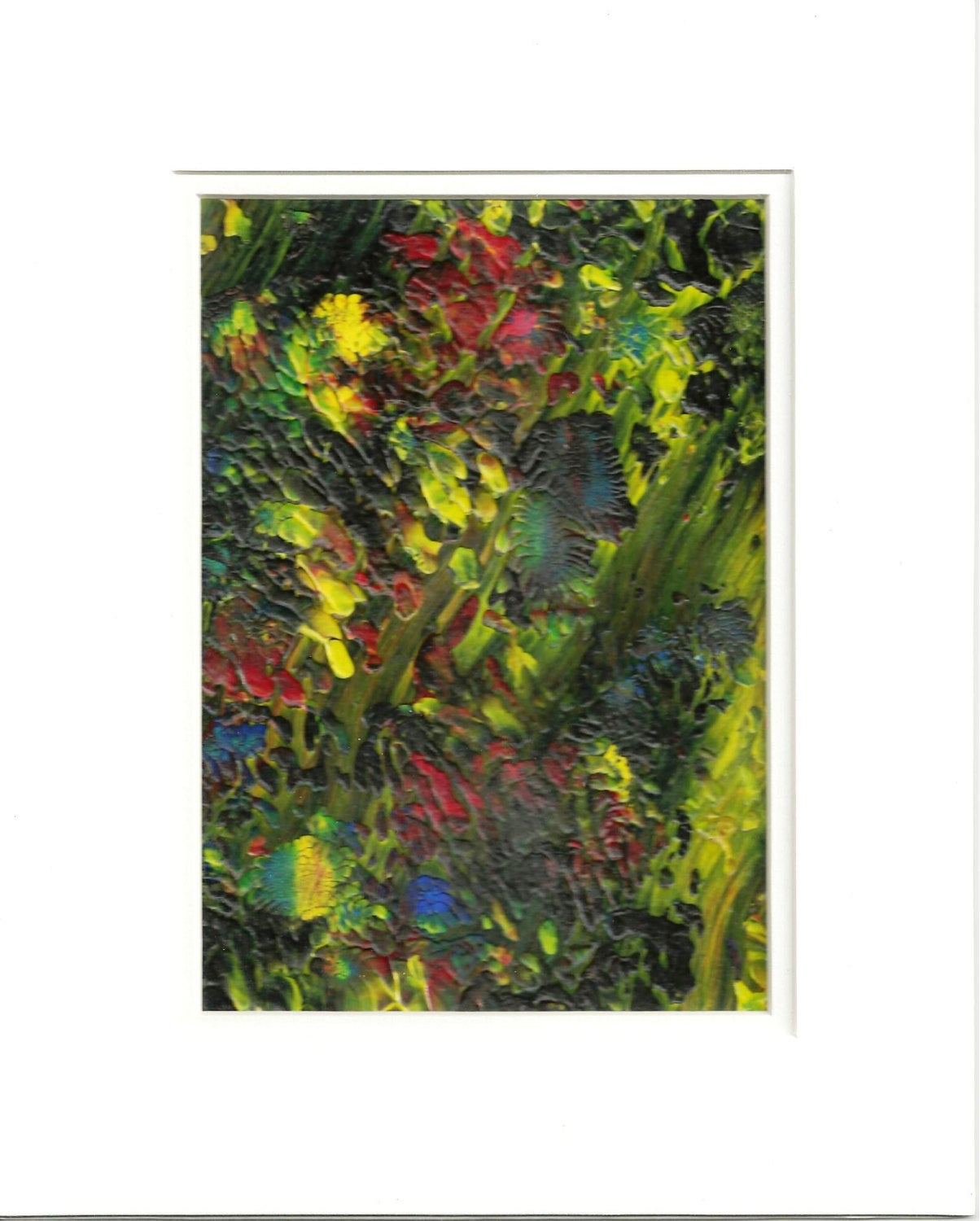 Flowers Hidden in the Forest Original Abstract Acrylic Painting