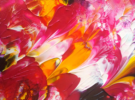 Summer Party Acrylic Abstract Painting