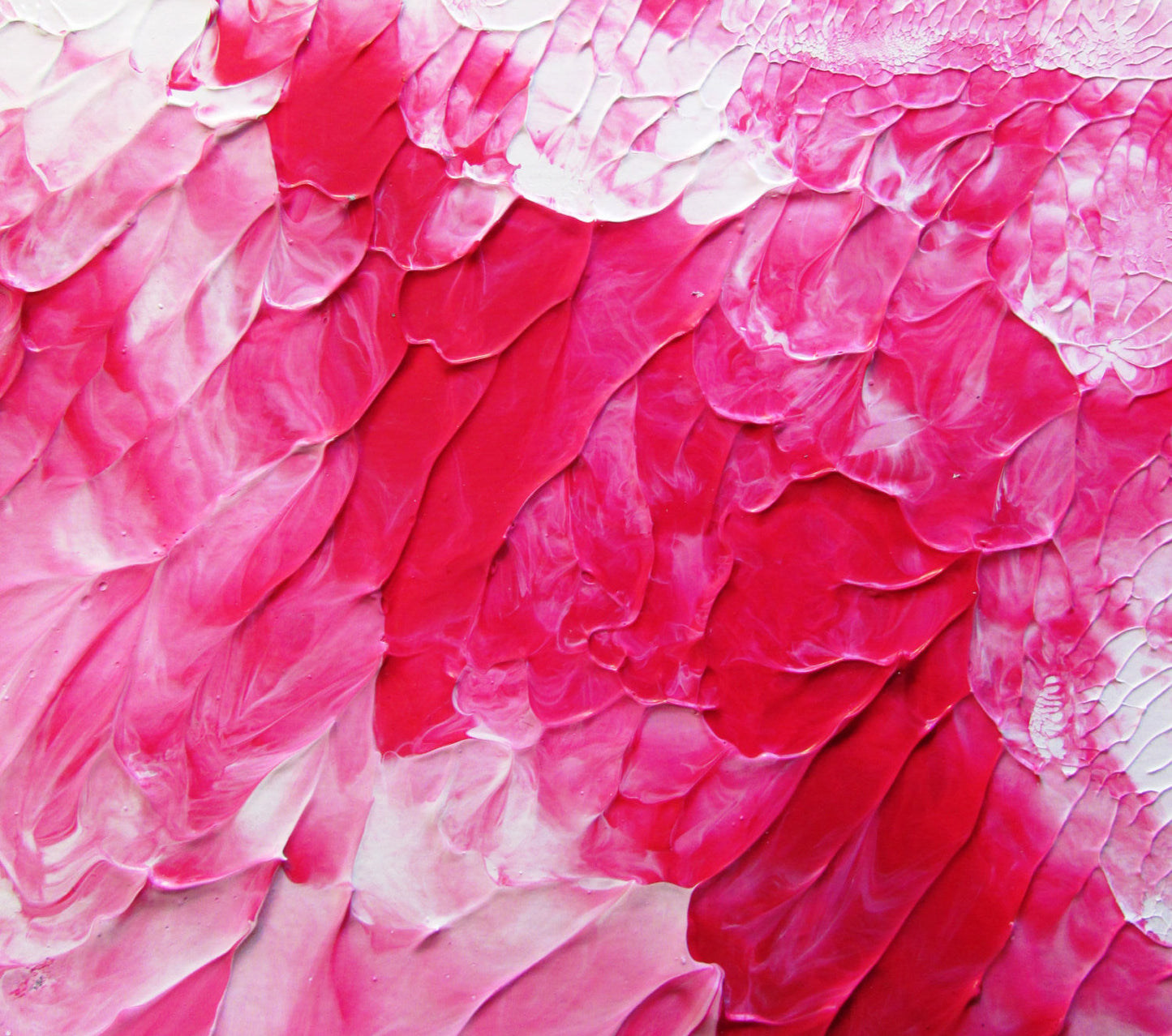 Pink Floral Abstract Acrylic Original Painting