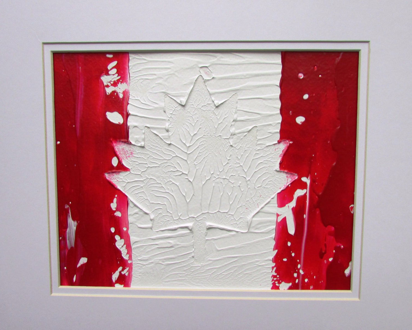 Canadian Abstract Flag Original Painting